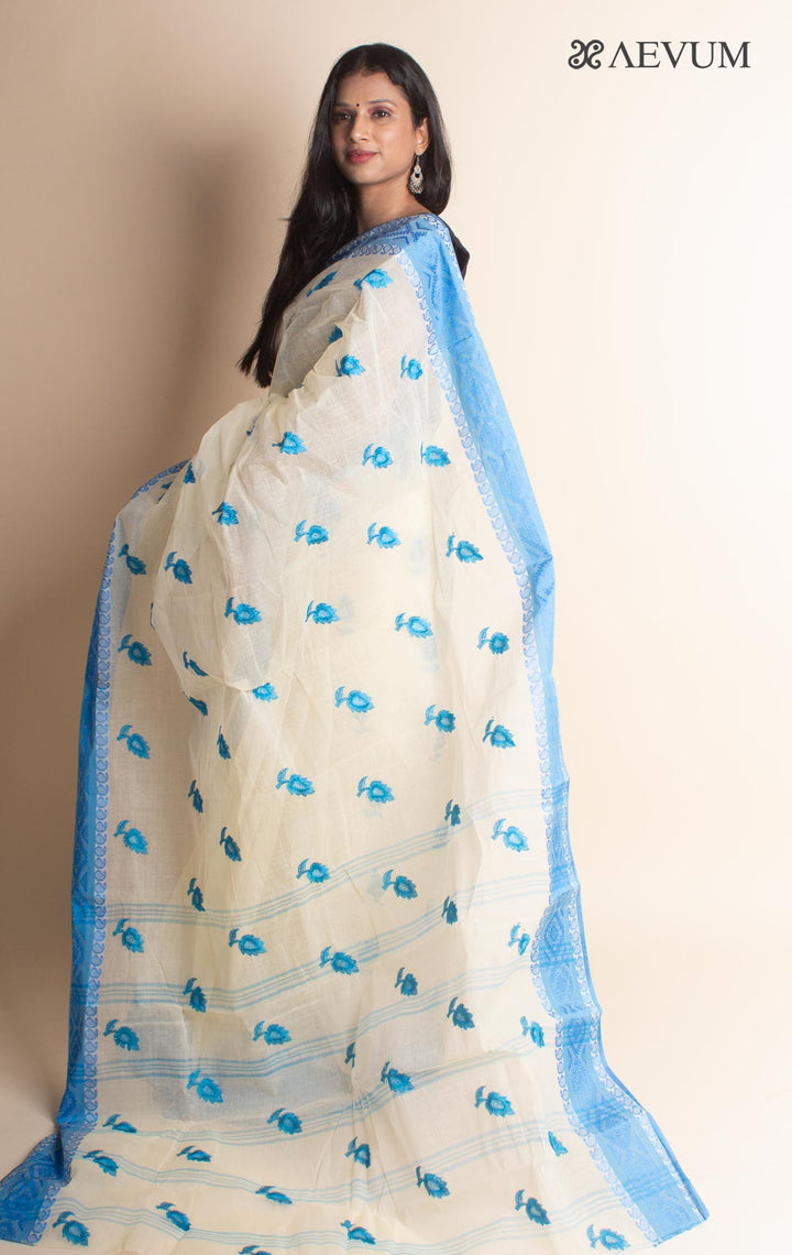 Bengal Cotton Tant Saree with Embroidery - 2972 - AEVUM