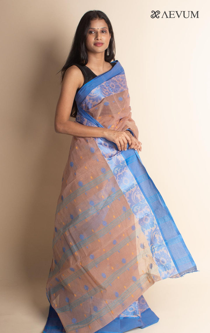 Bengal Cotton Tant Saree Without Blouse Piece - 2977 - AEVUM