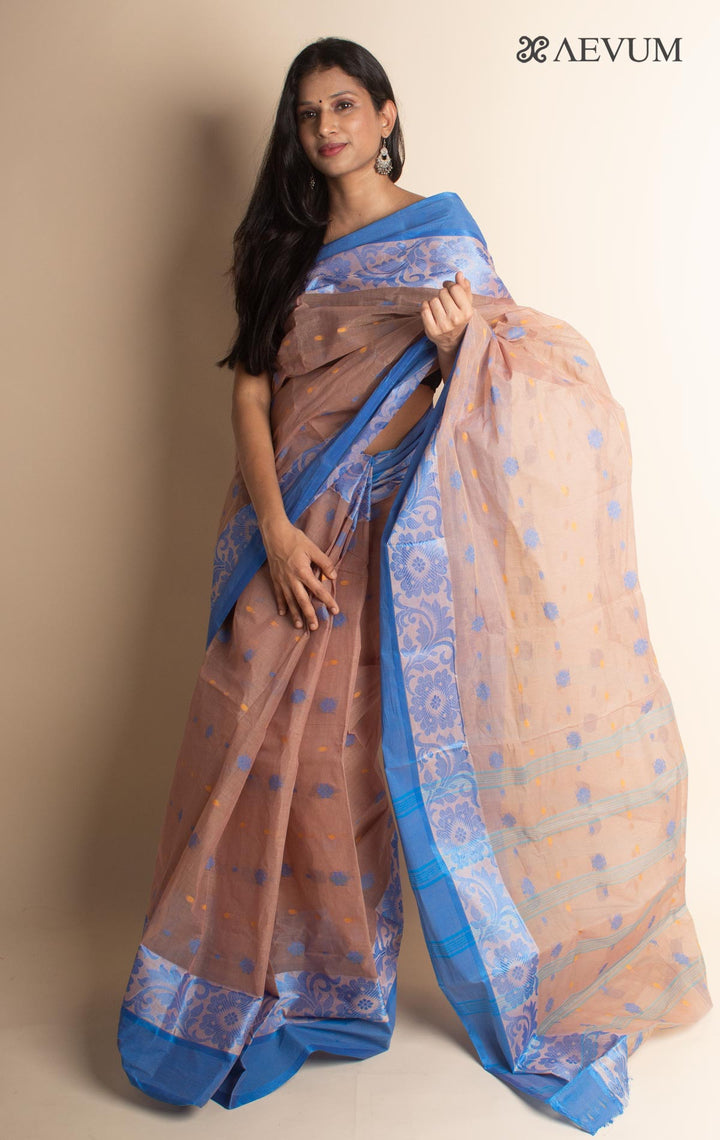 Bengal Cotton Tant Saree Without Blouse Piece - 2977 - AEVUM