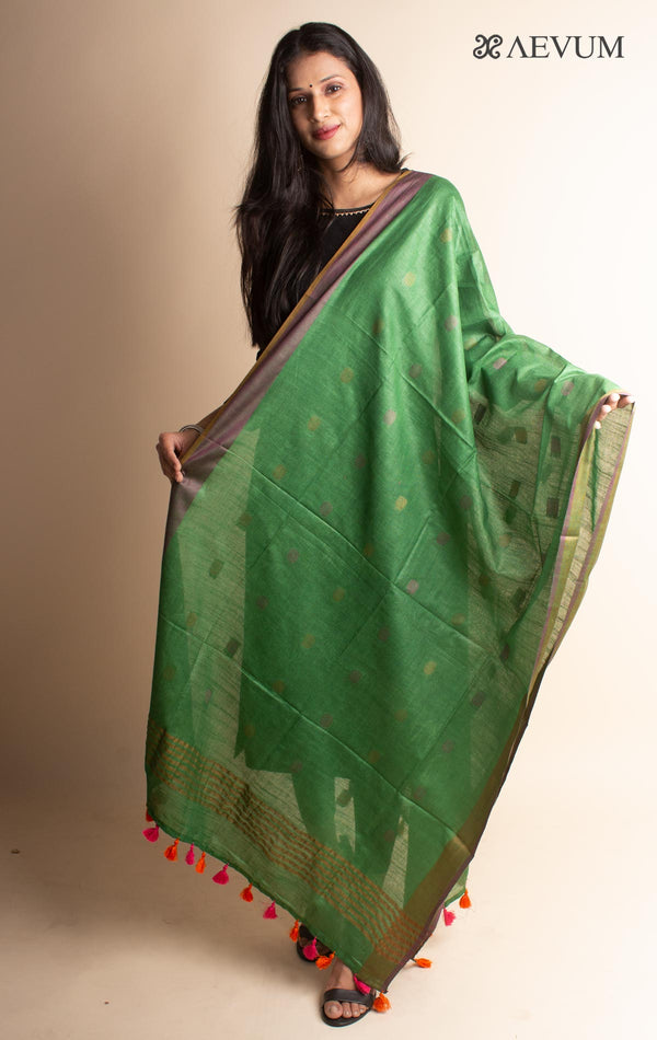 Semi Linen Polka Dupatta - 3086 - AEVUM