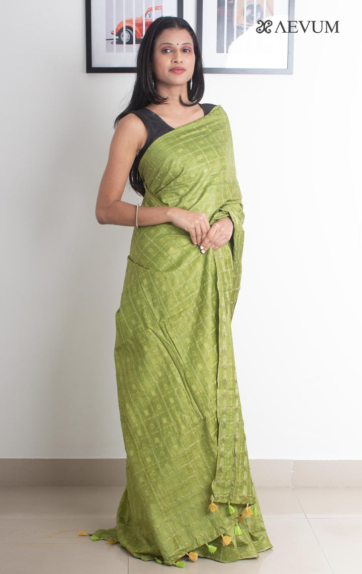 Katan Silk Saree with Checks - 2333 Saree Raj Dev Kumar   