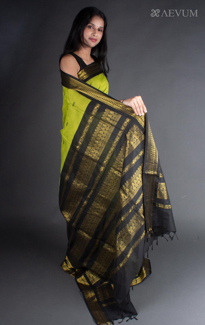 Kalyani South Cotton Silk Handloom Saree with Blouse Piece - 5722 - AEVUM