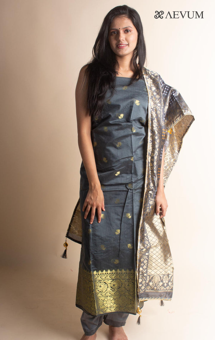Unstitched Banarasi Silk Kurta Set - 2980 - AEVUM
