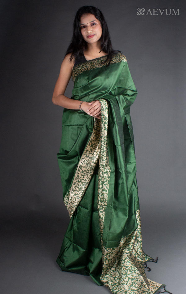 Semi Tussar Silk Saree - 7740 - AEVUM