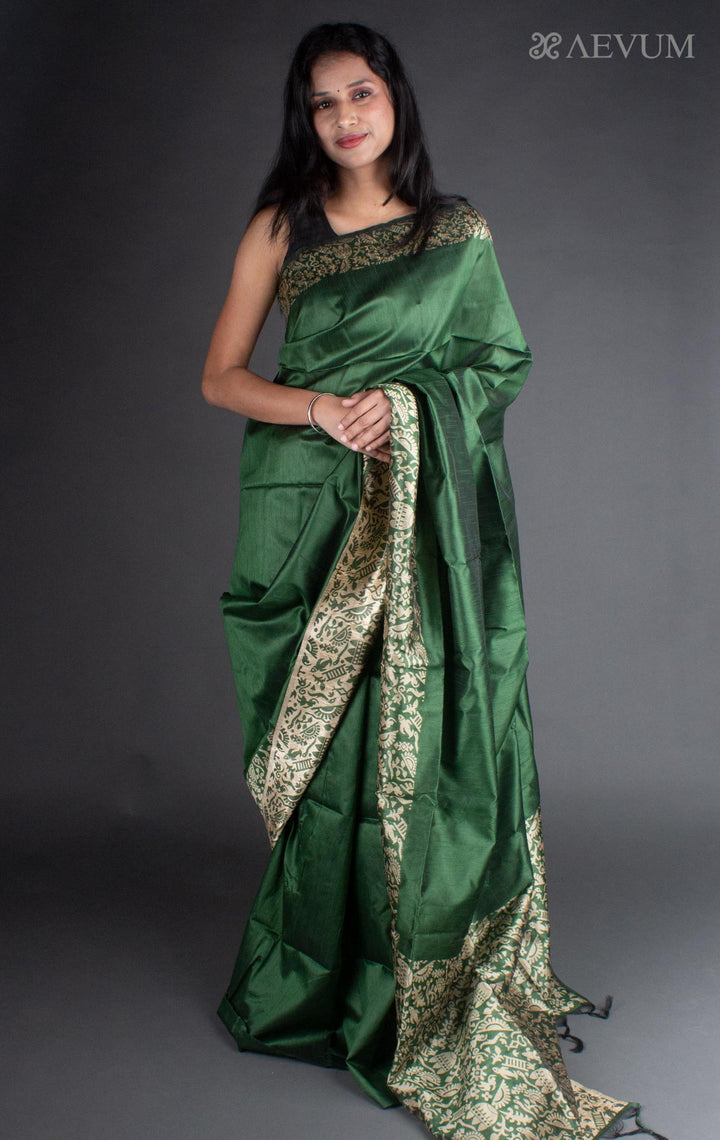 Semi Tussar Silk Saree - 7740 - AEVUM