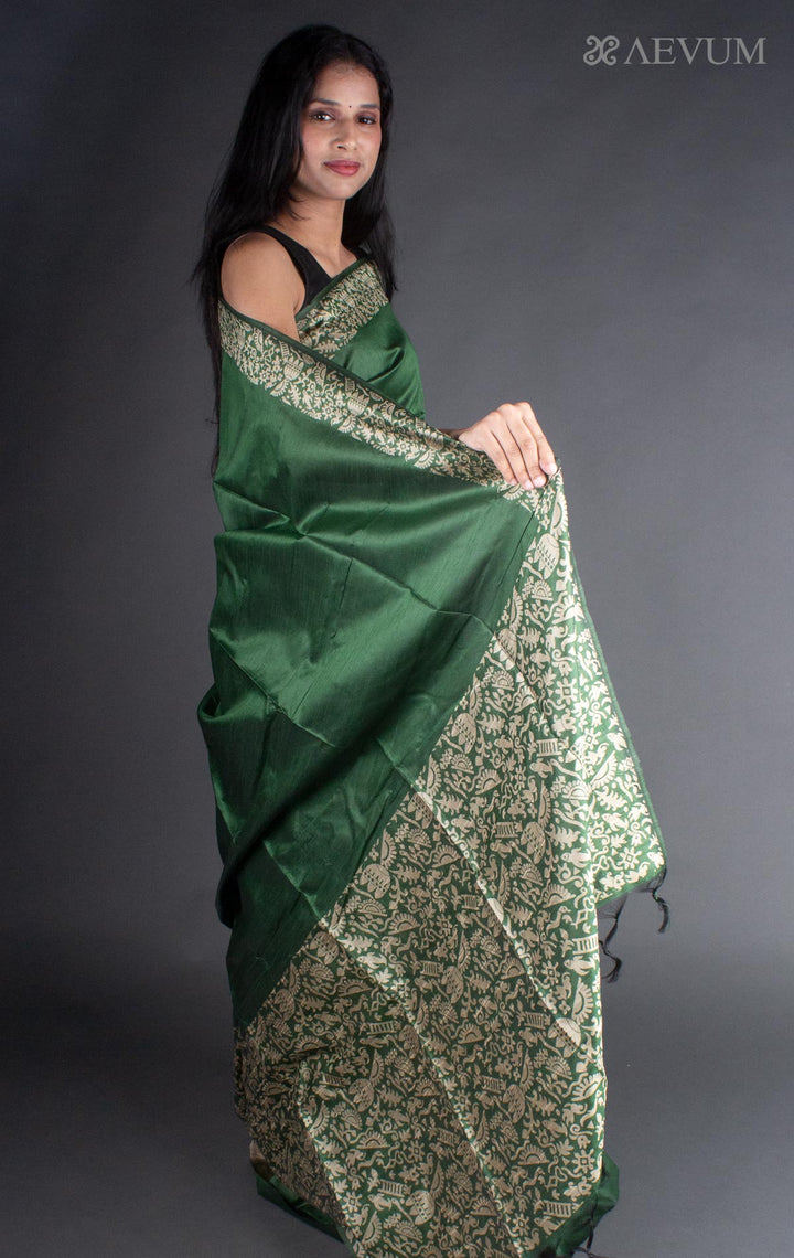 Semi Tussar Silk Saree - 7740 - AEVUM