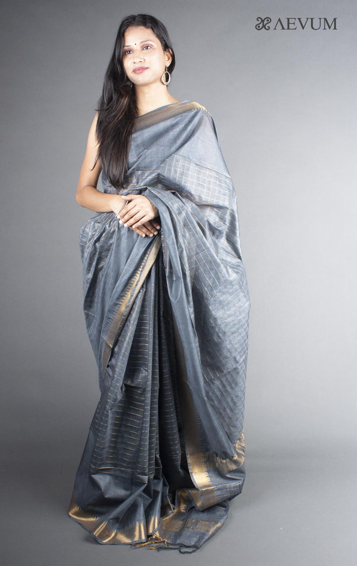 Kota Silk Medium Check Saree - 5816 - AEVUM