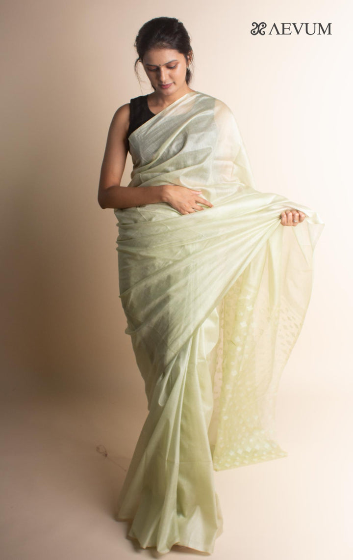 Katan Silk Saree with Blouse Piece - 1618 - AEVUM