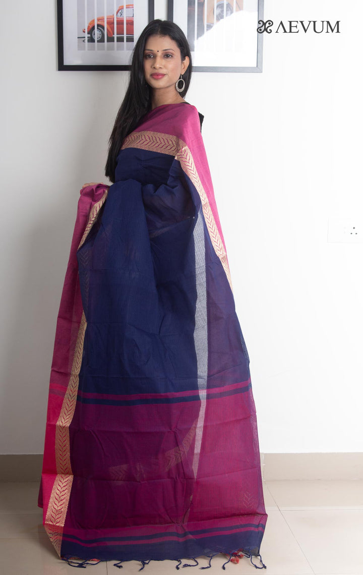 Bangladeshi Cotton Handloom Saree Without Blouse Piece - 2409 - AEVUM