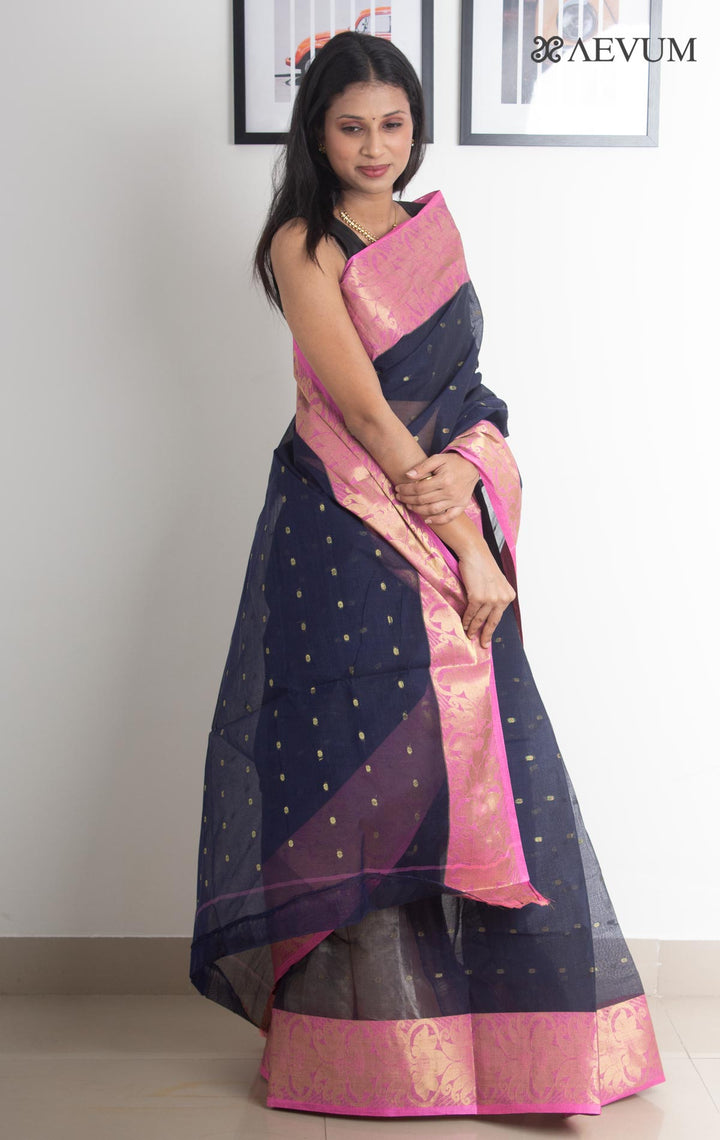 Bengal Cotton Handloom Saree Without Blouse Piece - 2227 - AEVUM