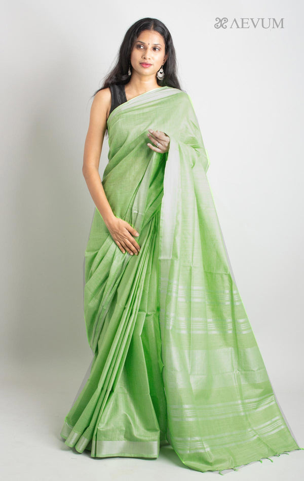 Semi Linen Saree with Blouse Piece - 7829 - AEVUM