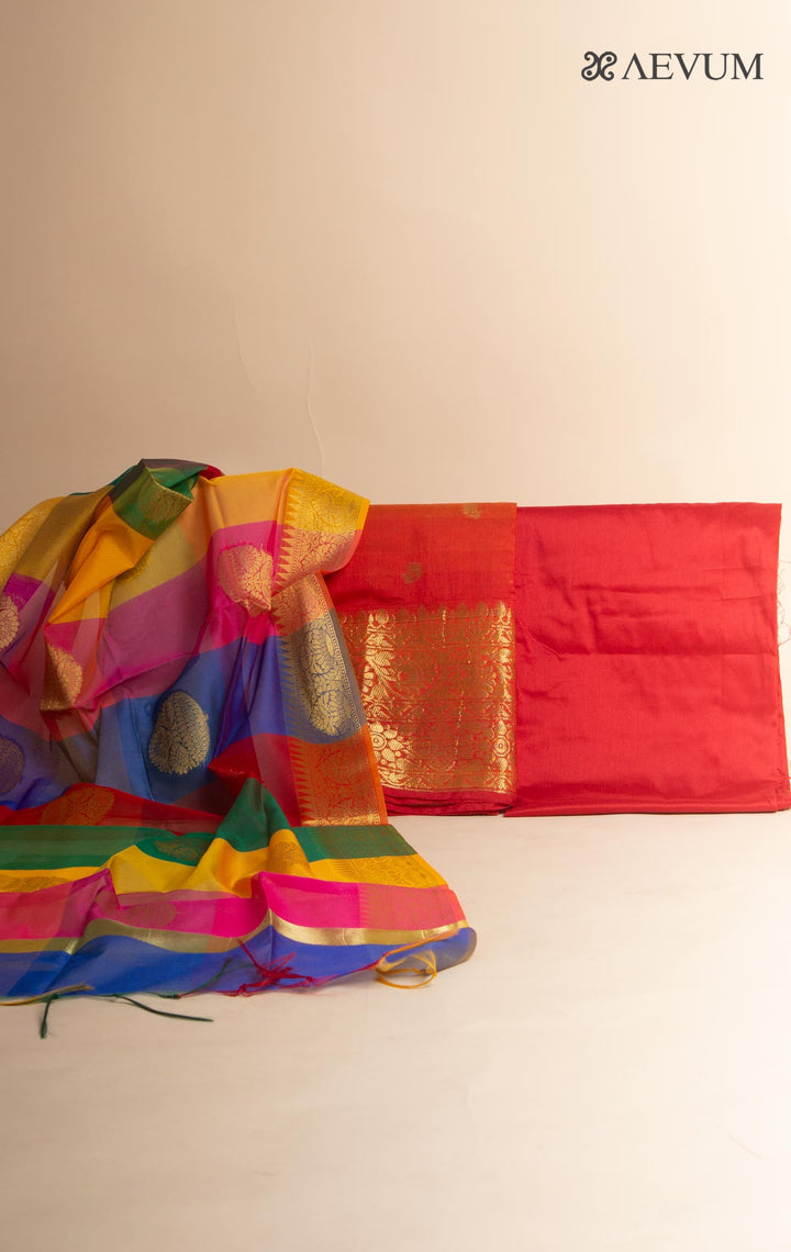 Unstitched Banarasi Silk Kurta Set - 2983 - AEVUM