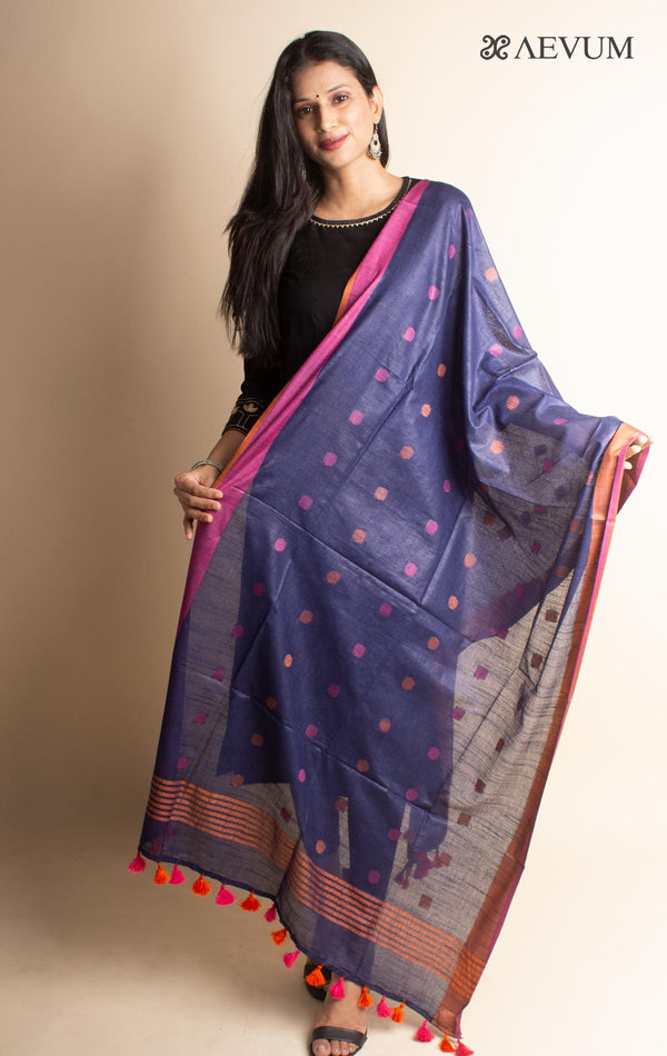 Semi Linen Polka Dupatta - 3083 - AEVUM