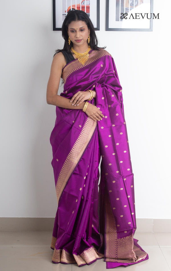 Kanjivaram Banarasi work Pure Silk Saree with Silk Mark - 2153 - AEVUM