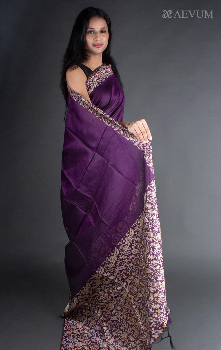 Semi Tussar Silk Saree - 7739 - AEVUM
