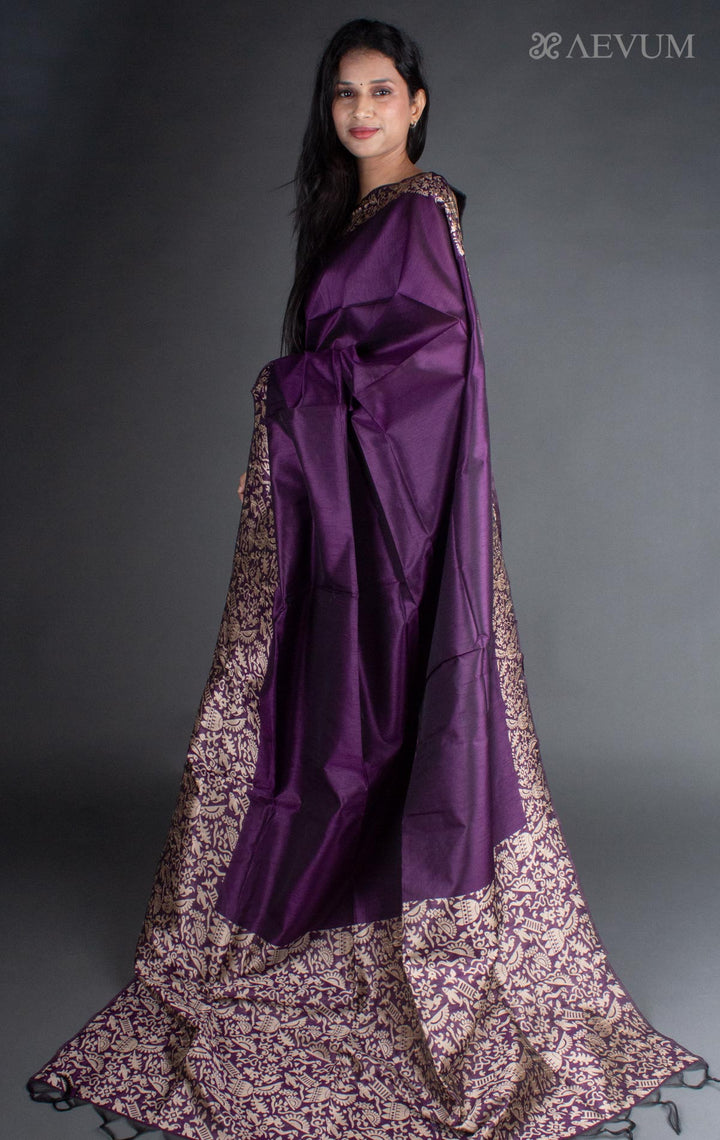 Semi Tussar Silk Saree - 7739 - AEVUM