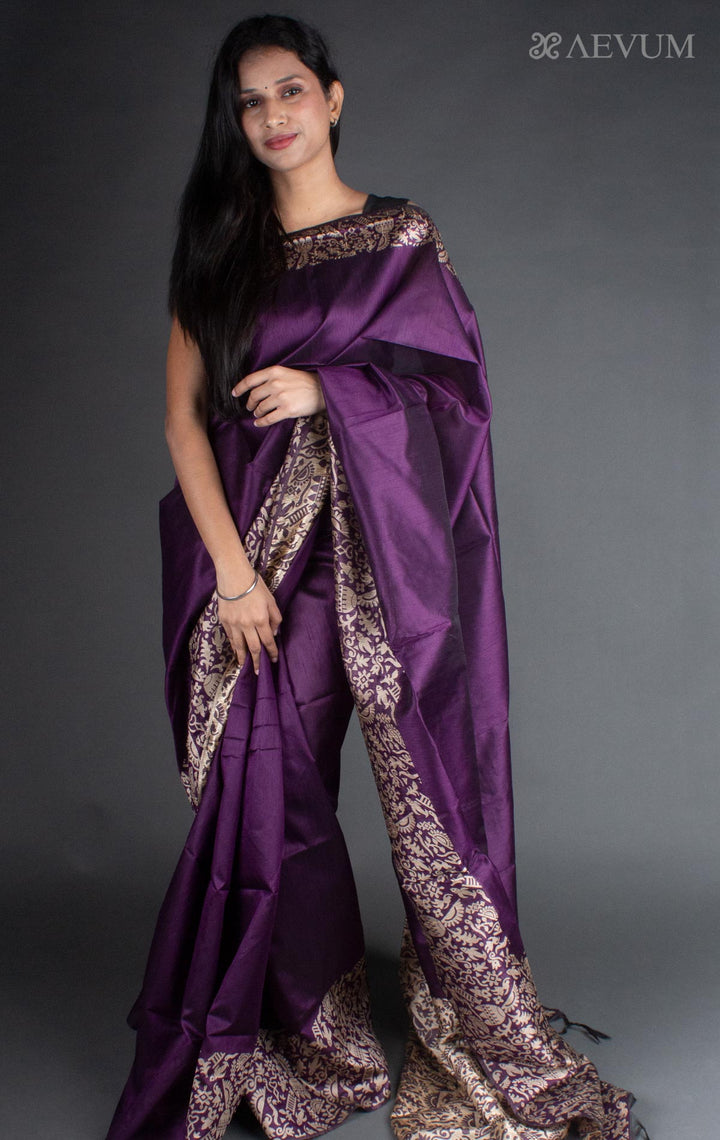Semi Tussar Silk Saree - 7739 - AEVUM