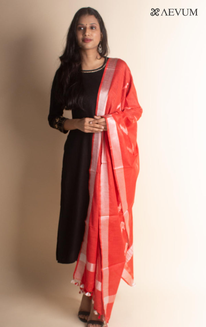 Semi Linen Ikkat Dupatta - 2872 - AEVUM
