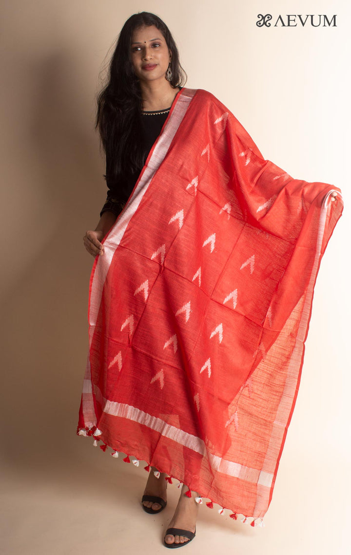 Semi Linen Ikkat Dupatta - 2872 - AEVUM