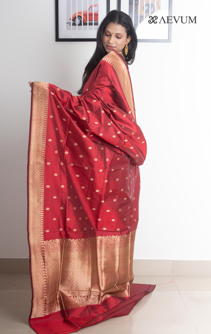 Kanjivaram Banarasi work Pure Silk Saree with Silk Mark - 2154 - AEVUM