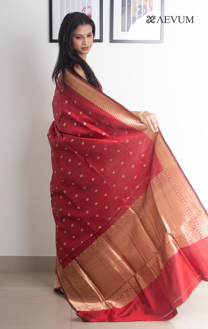 Kanjivaram Banarasi work Pure Silk Saree with Silk Mark - 2154 - AEVUM