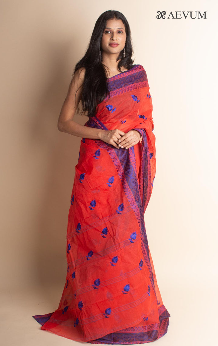 Bengal Cotton Tant Saree with Embroidery - 2971 - AEVUM