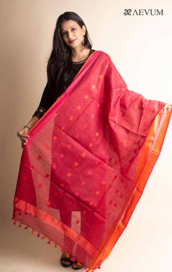 Semi Linen Polka Dupatta - 3082 - AEVUM