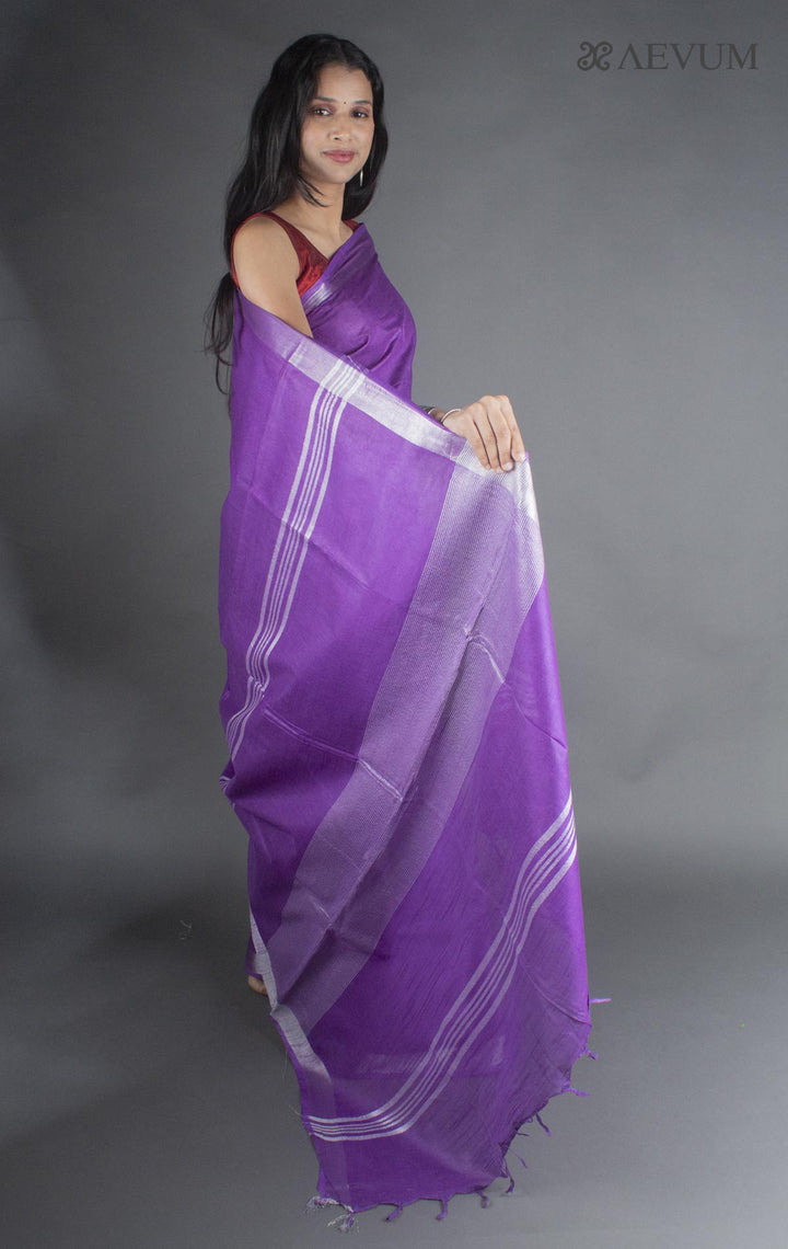 Semi Linen Saree with Blouse Piece - 7901 Saree Meera Roy   