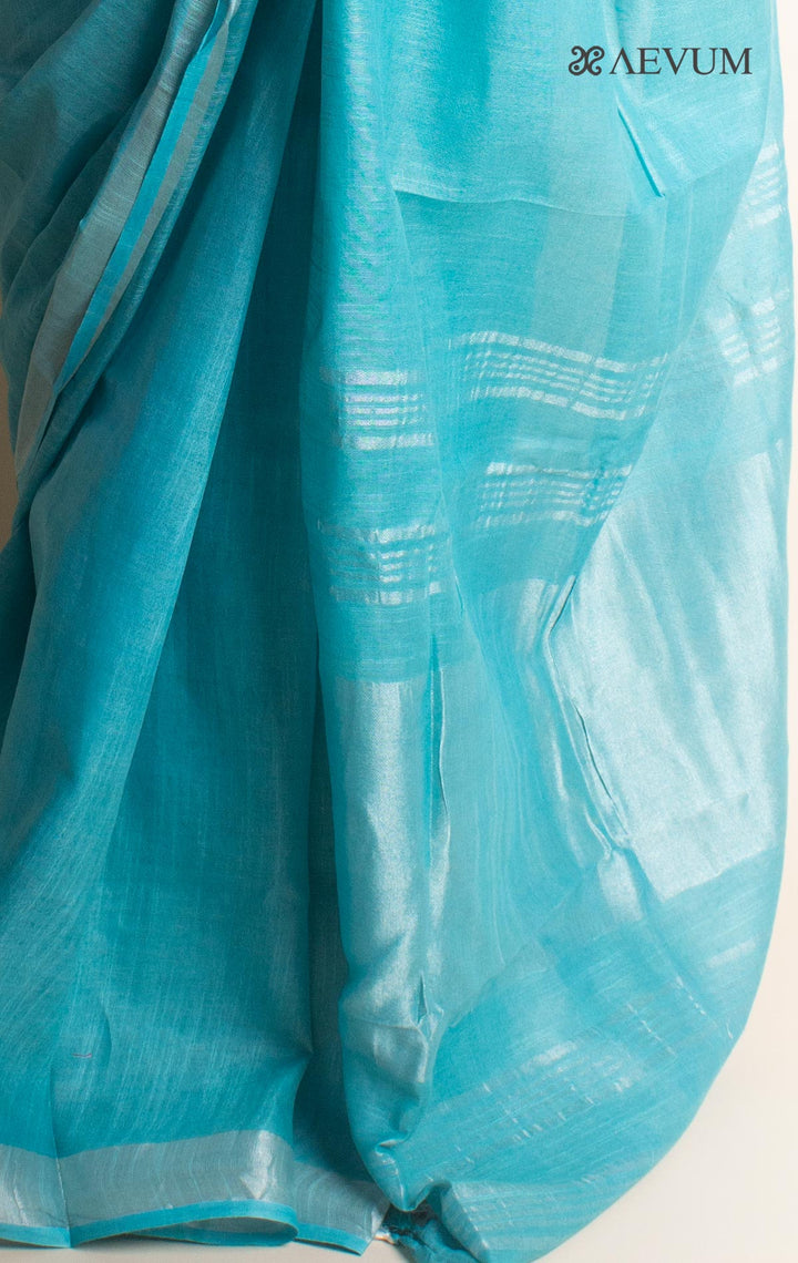 Semi Linen Saree With Blouse Piece - 1608 Saree Meera Roy   