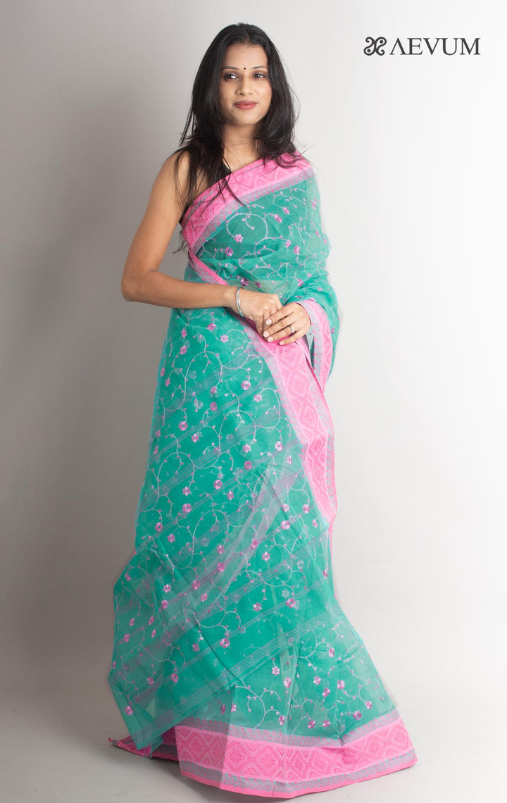 Bengal Cotton Tant Saree with Embroidery - 1441 Saree AEVUM