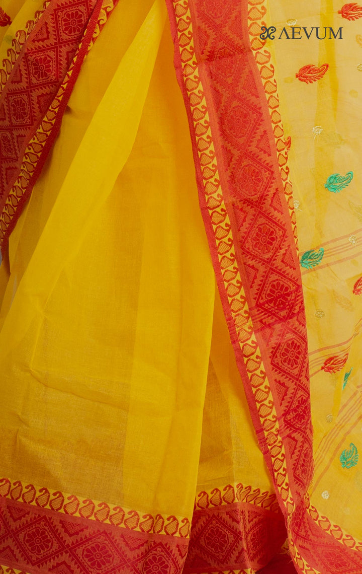 Bengal Cotton Tant Saree with Embroidery - 1433 - AEVUM