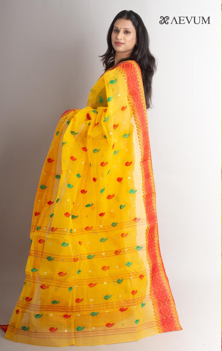 Bengal Cotton Tant Saree with Embroidery - 1433 Saree Riya's Collection   
