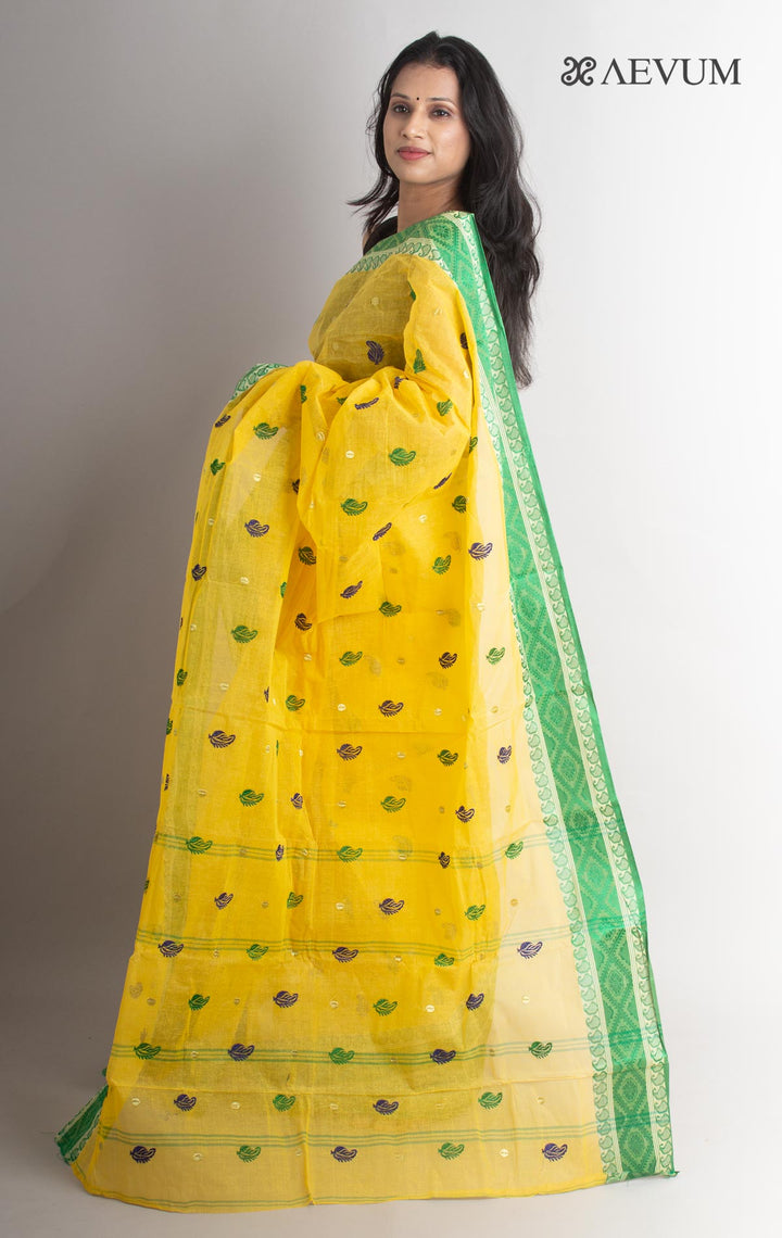 Bengal cotton Tant Saree with Embroidery - 1431 - AEVUM