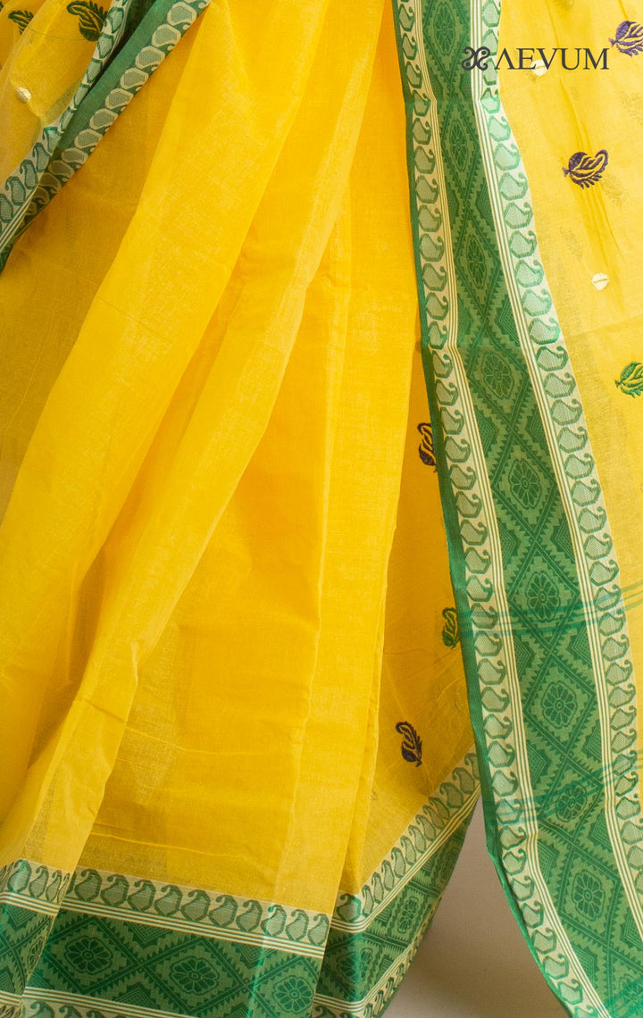 Bengal cotton Tant Saree with Embroidery - 1431 - AEVUM