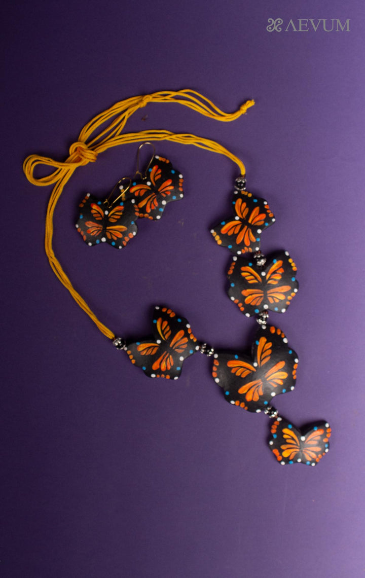 Terracotta Handmade Necklace Set - 7959 - AEVUM