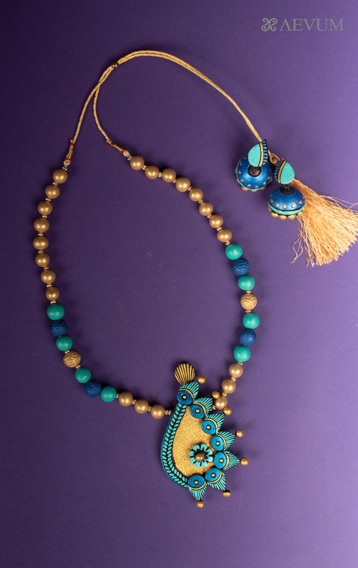 Terracotta Handmade Necklace Set - 7965 Jewellery Kasturi Sengupta   