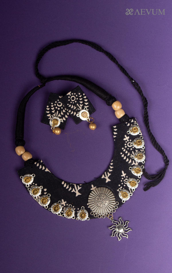 Cloth Handmade Necklace Set - 8022 Jewellery AEVUM