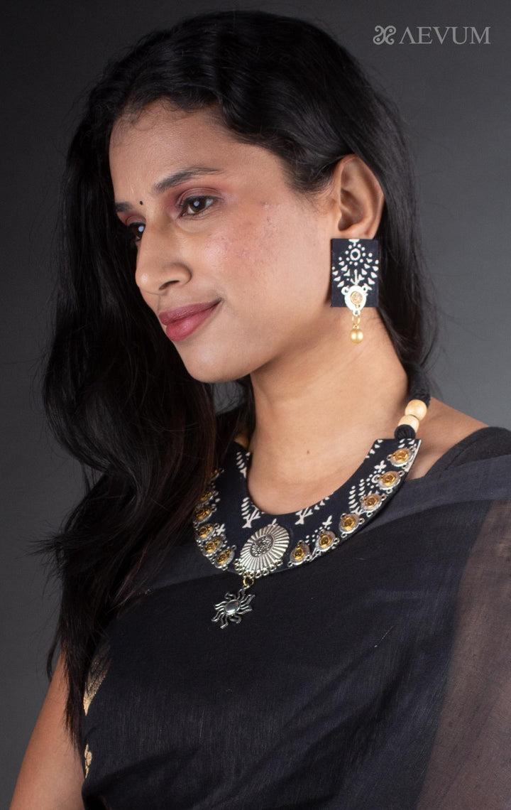Terracotta Handmade Necklace Set - 8022 - AEVUM