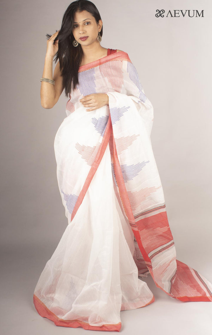 Bengal Cotton Silk Saree with blouse piece - 0023 - AEVUM