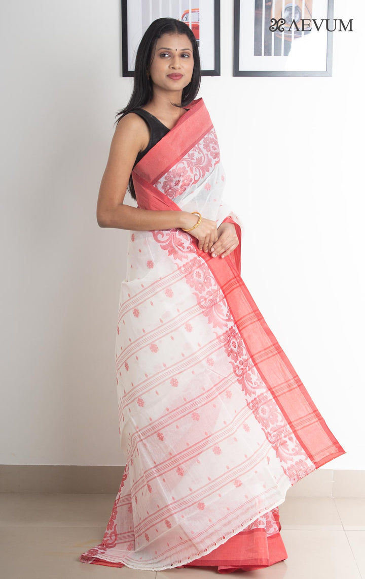 Bengal Cotton Tangail Tant Saree - 2433 Saree Ashoke Pal   