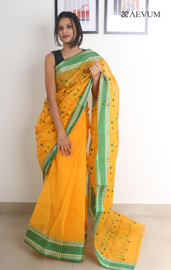 Bengal Cotton Tant Saree with Embroidery - 1789 - AEVUM