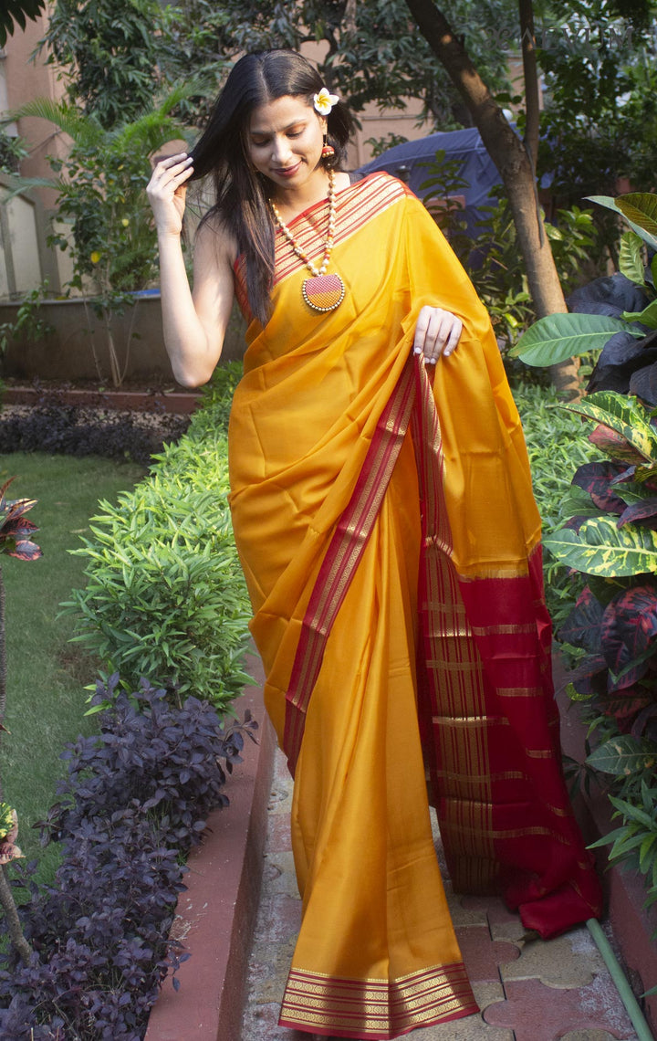 Mysore Silk Saree with Silk Mark - 9701 - AEVUM