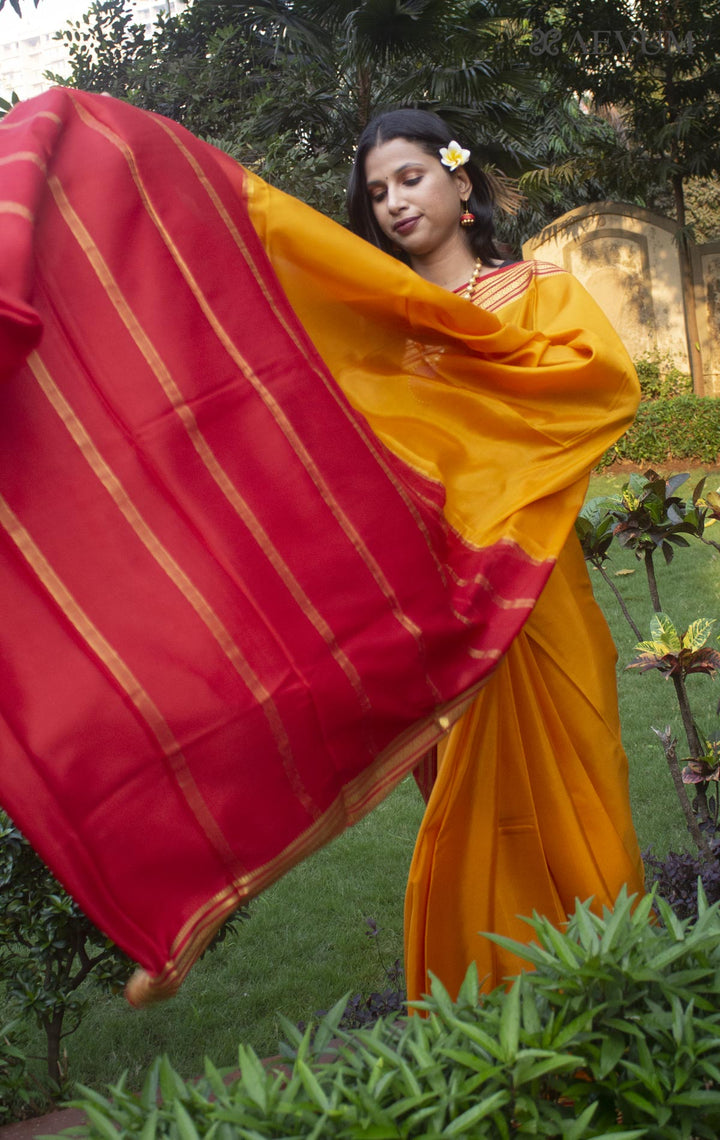 Mysore Silk Saree with Silk Mark - 9701 - AEVUM