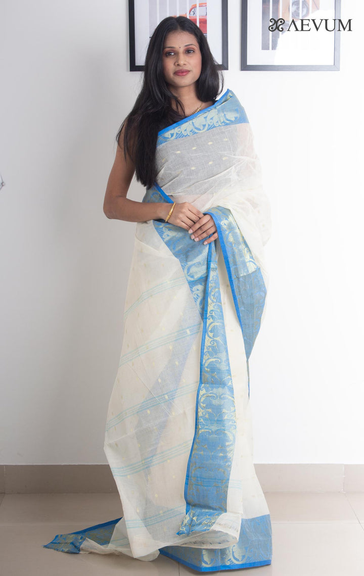 Bengal Cotton Handloom Saree Without Blouse Piece - 2226 - AEVUM